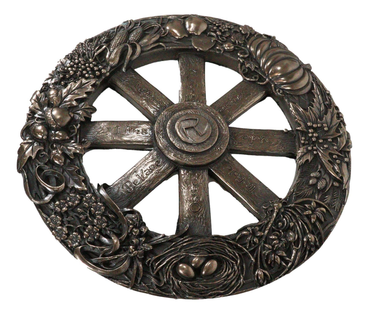 Wheel of The Year Wall Plaque Eight Pagan Festivals Sabbats By Maxine Miller