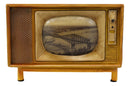 Vintage Retro Rectangle TV Television Box Set Money Coin Piggy Bank Accent Decor