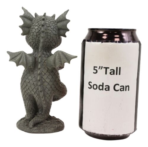 Small Baby Garden Dragon In Zero Gravity Yoga Balance Faux Stone Finish Statue - Ebros Gift