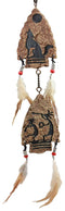 Ebros Native American Two Arrows Moon Alpha Wolf Dreamcatcher Wall Hanging Decor