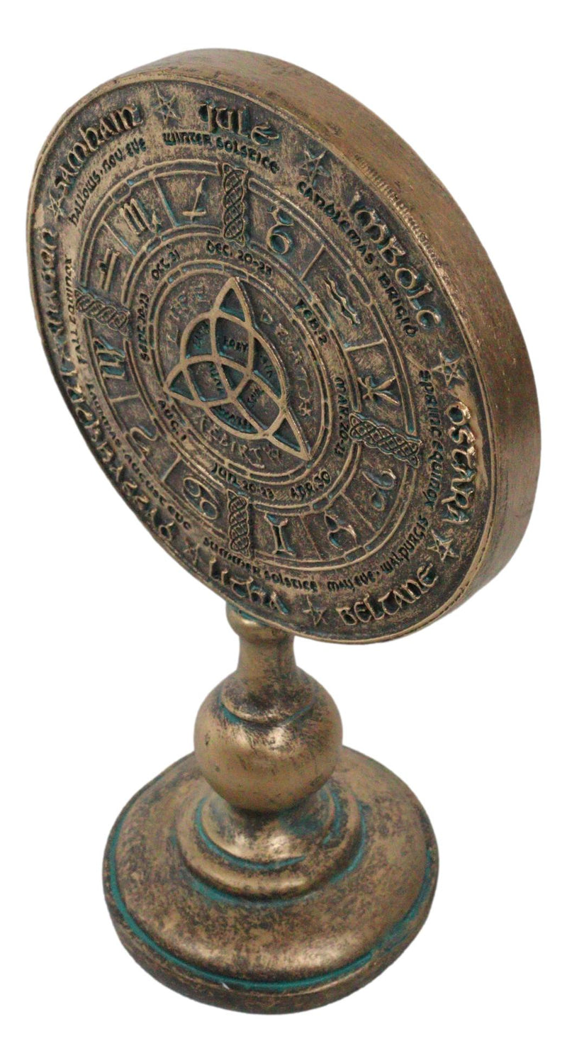 Wicca Celtic Sabbat Rune Triqueta Triquetra Wheel of The Year Desktop Plaque