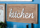 Wood And Galvanized Metal Kitchen Word Art Plank Wall Plaque Sign Home Accent