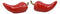 Mexican Large Juicy Red Jalapeno Chili Peppers Ceramic Salt Pepper Shakers Set