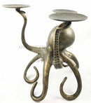 Uncharted Waters Ocean Giant Kraken Octopus Trio Candleholder Aluminum Figurine