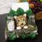 Ebros Tropical Green Rainforest Jungle Bengal Tiger Cub Dinner Napkins and Salt Pepper Shakers Holder Display Statue Predator Forest Tigers Giant Cats Decorative Table Centerpiece (Orange)