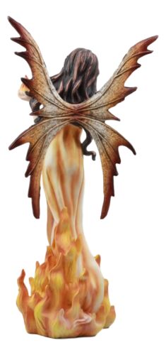 Elemental Pyre Fire Fairy Figurine Flame Ember Faerie Fantasy Sculpture 12"H