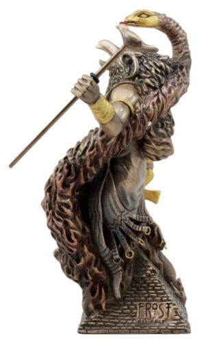 Ebros Gift Egyptian Horus Ra Rising with Fire Cobra Statue Figurine