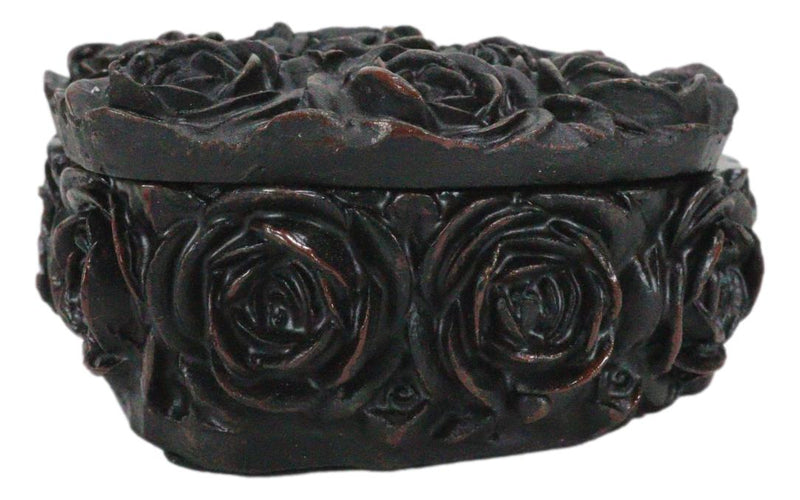 Beauty From Ashes Dark Romance Gothic Black Roses Heart Decorative Jewelry Box