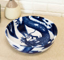 Made In Japan Asian Oriental Dragons Blue And White Porcelain Bowls Set of 4