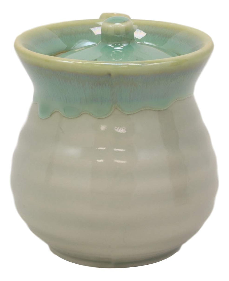 Green Traditional Japanese Tenmoku Glazed Porcelain Vinegar Soy Sauce Dispenser