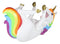 Fantasia Rainbow Unicorn With Golden Horn Wine Holder Figurine Kitchen Statue