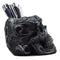 Ebros Set of 2 Tribal Tattoo Floral Skulls Stationery Pen Holder Desktop