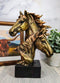 Ebros Gift 9" Tall Western Horse and Foal Head Bust Figurine with Black Pedestal