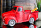 Classic Vintage Red Pickup Truck Hauling Smokes Cigarette Ashtray Figurine