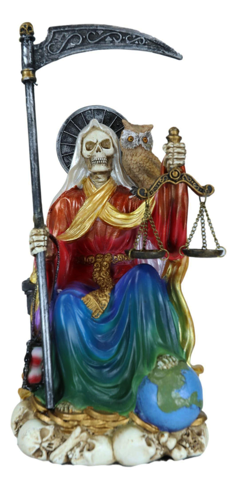 Ebros Rainbow Robe All Powerful Holy Death Santa Muerte Day of The Dead Figurine
