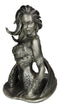 Seductive Siren of The Seas Mermaid Warrior Goddess In Fishnets Top Figurine