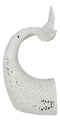 Rustic White Stone Finish Ocean Siren Mermaid Body & Tail Bookends Figurine Set