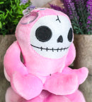 Ebros Furry Bones Skeleton Octopee The Pink Octopus Plush Toy Collectible 5"Tall