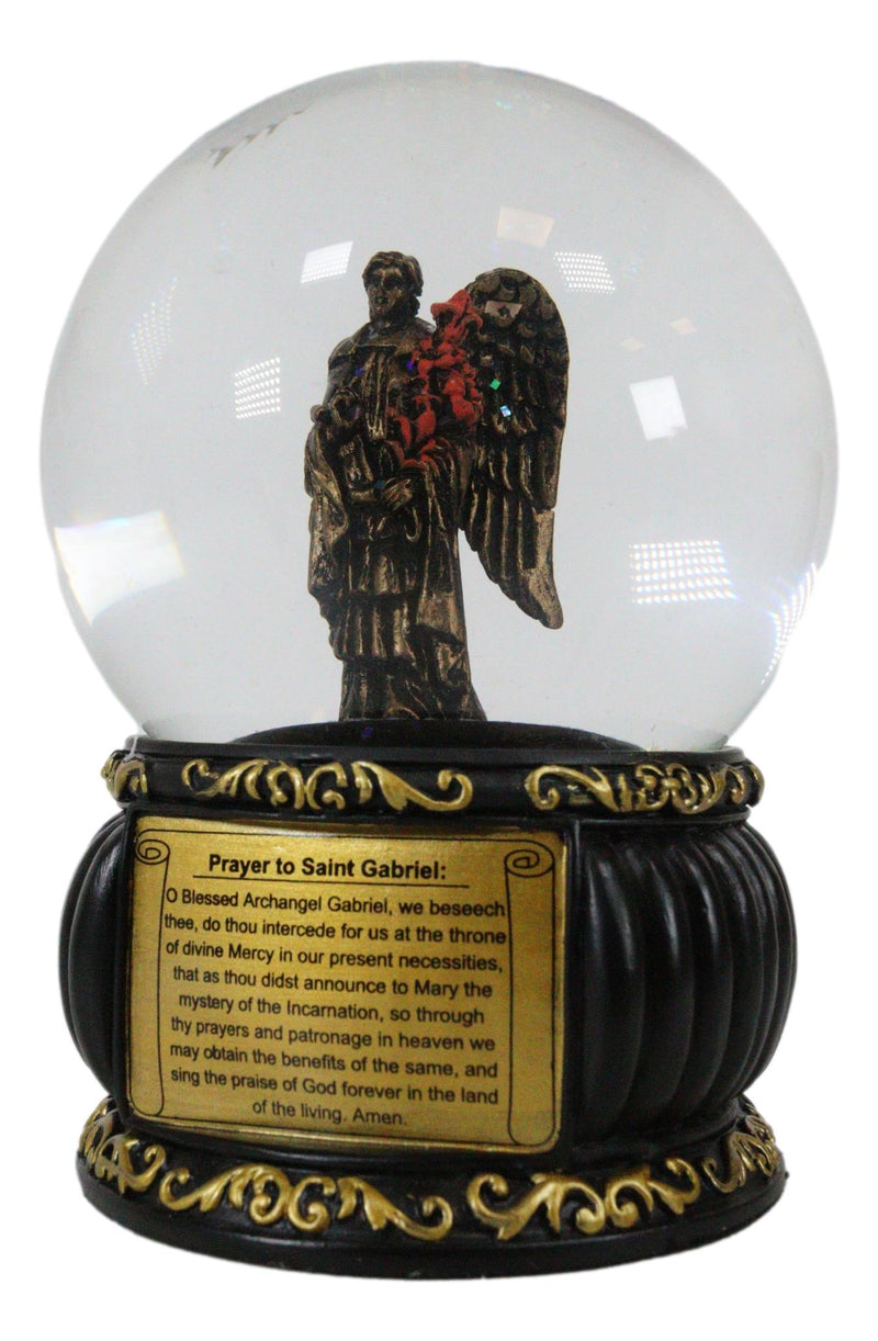 Christian Holy Archangel Saint Gabriel Messenger Of God Water Globe Figurine