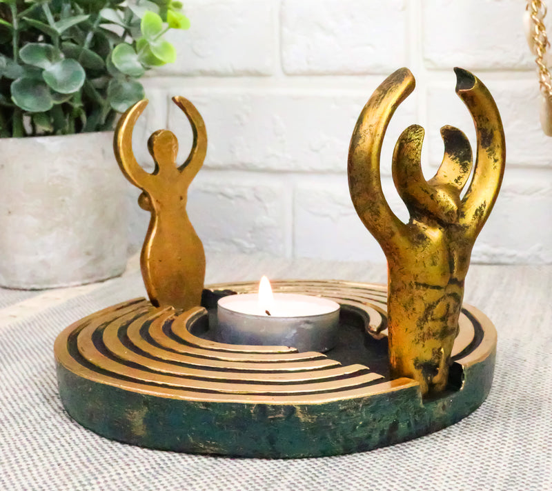 Oberon Zell Dearinth Earth Goddess And Sky God Mini Altar Votive Candle Holder