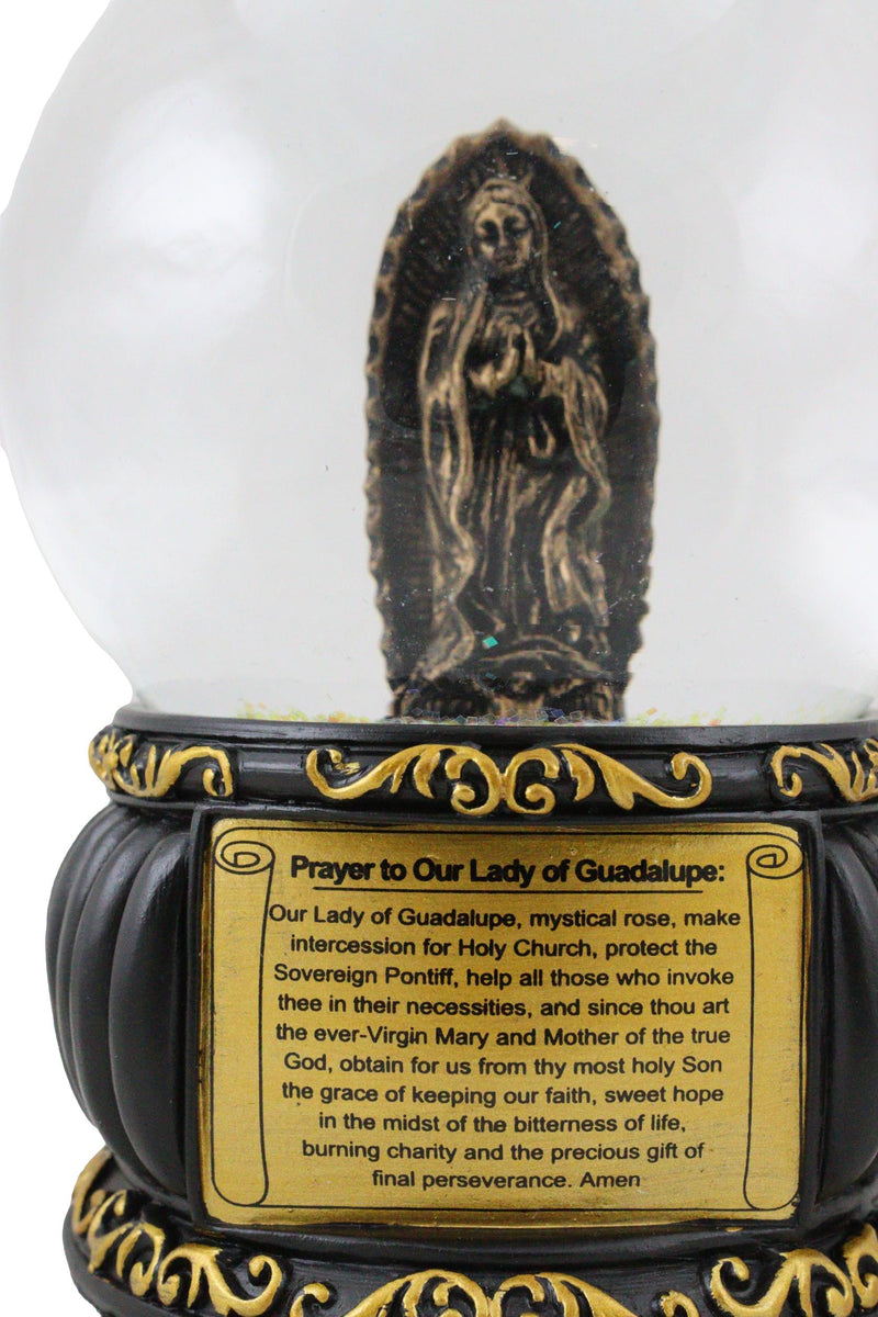Catholic Our Lady Of Guadalupe Mother Mary Blessed Virgin Water Globe Figurine
