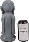 Ebros Japanese Jizo Monk Standing On Lotus Figurine 9.75"H (With Wisdom Pearl)