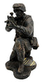 Ebros 5.5" Height Military American Soldier Aiming Rifle Figurine Patriot War Hero