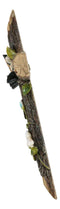 Rustic Western Butterfly Flitting On Flower Vines Faux Wooden Bark Wall Cross