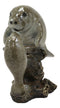 Ebroos Nautical Coastal Antillean Manatee Sea Cow With Calf By Coral Rocks Decor