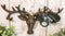 Cast Iron Vintage Western Rustic Stag Deer with Crown Antlers Wall Key Hooks