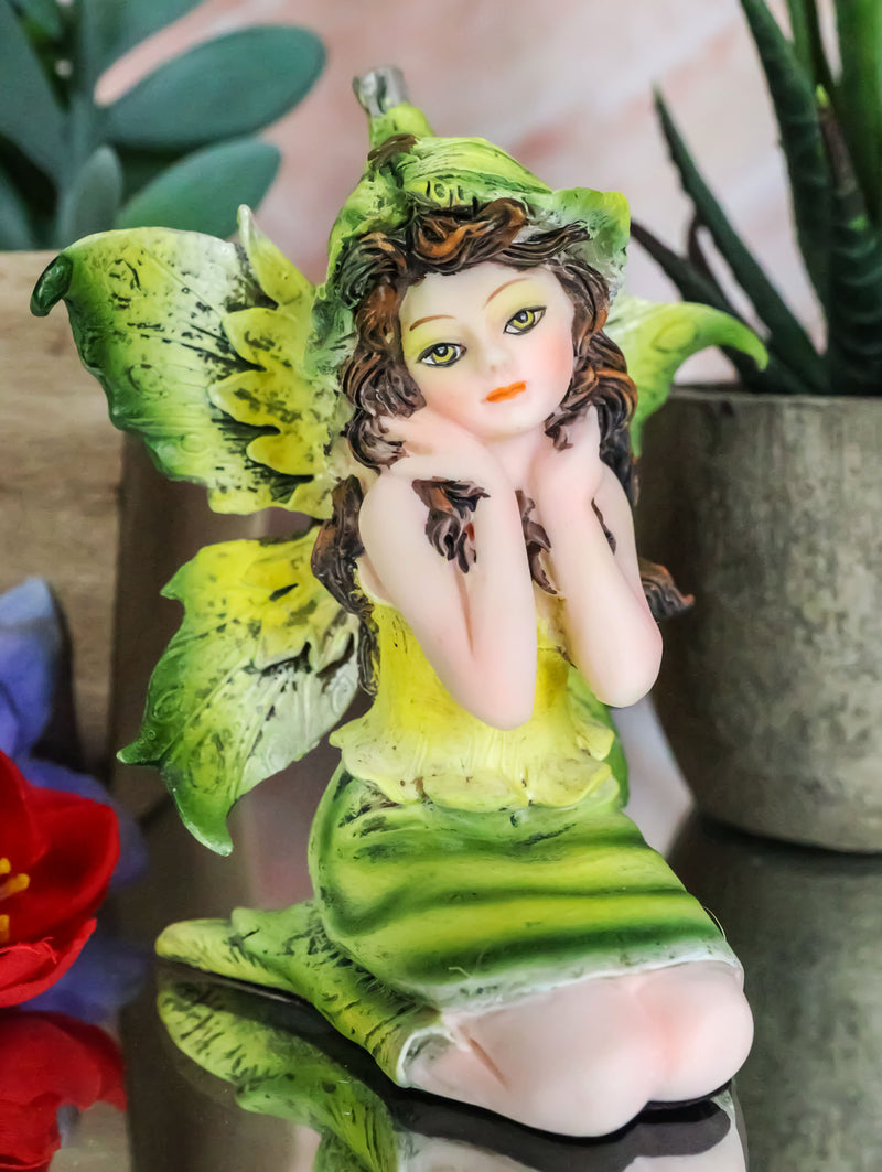 Ebros Gift Miniature Garden Tribal Snow Pea Fairy Collectible Figurine 3"H