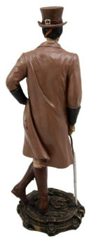 Steampunk Skeleton Costume Gentleman Figurine 8.75"H Detective Inspector Gadget