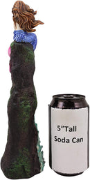 Ebros Ocean Mermaid Sitting On A Purple Coral Reef Pillar Tower Incense Burner