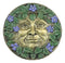 Ebros Bronzed Blooming Foliage Spring Celtic Greenman Wall Decor Periwinkle Flowers