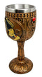 Ebros Egyptian Osiris Wine Goblet in Hieroglyphic Design 6oz 7" Tall