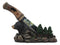 Black Bear In Mountain Forest Landscape Statue With Large Letter Opener Dagger