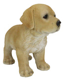 Adorable Labrador Puppy Dog with Begging Glass Eyes Figurine Pet Pal Animal Art