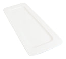 Set Of 5 Contemporary Rhomboid White Porcelain Serving Platter Plate Dish 15"L