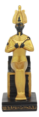 Ebros Classical Egyptian Gods and Goddesses Seated On Throne Statue Gods of Egypt Ruler of Mankind Decorative Figurine … (Osiris God of The Afterlife)