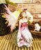 Ebros Daybreak Princess Pink Fuchsia Fairy Sitting On Moon Acrylic Bubble Globe Statue 8.75" Tall Nene Thomas Fantasy Art Angels Fairies Pixies Themed Home Decor Sculpture Figurine