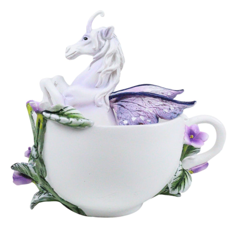 Ebros Amy Brown Spring Iris Winged Unicorn Fairy Coffee Tea Cup Collector Figurine