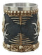 Ebros Evil Grinning Tribal Skull Tankard With Skulls Skeletal Spine Bones Handle