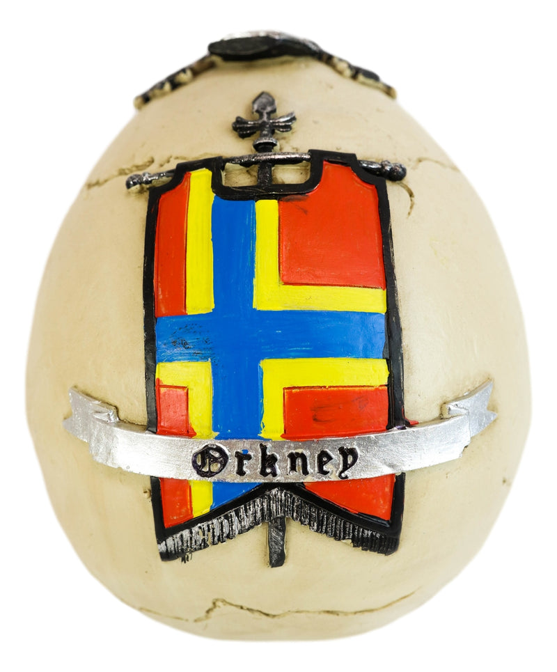 King Arthur And Roundtable Knights Sir Gaheris Orkney Coat Of Arms Skull Statue