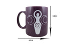 Pack Of 2 Wicca Triple Moons Spiral Goddess Bone China Coffee Mug Cups 12oz