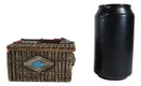 Southwestern Indian Turquoise Arrow Feather Faux Wooden Decorative Jewelry Box