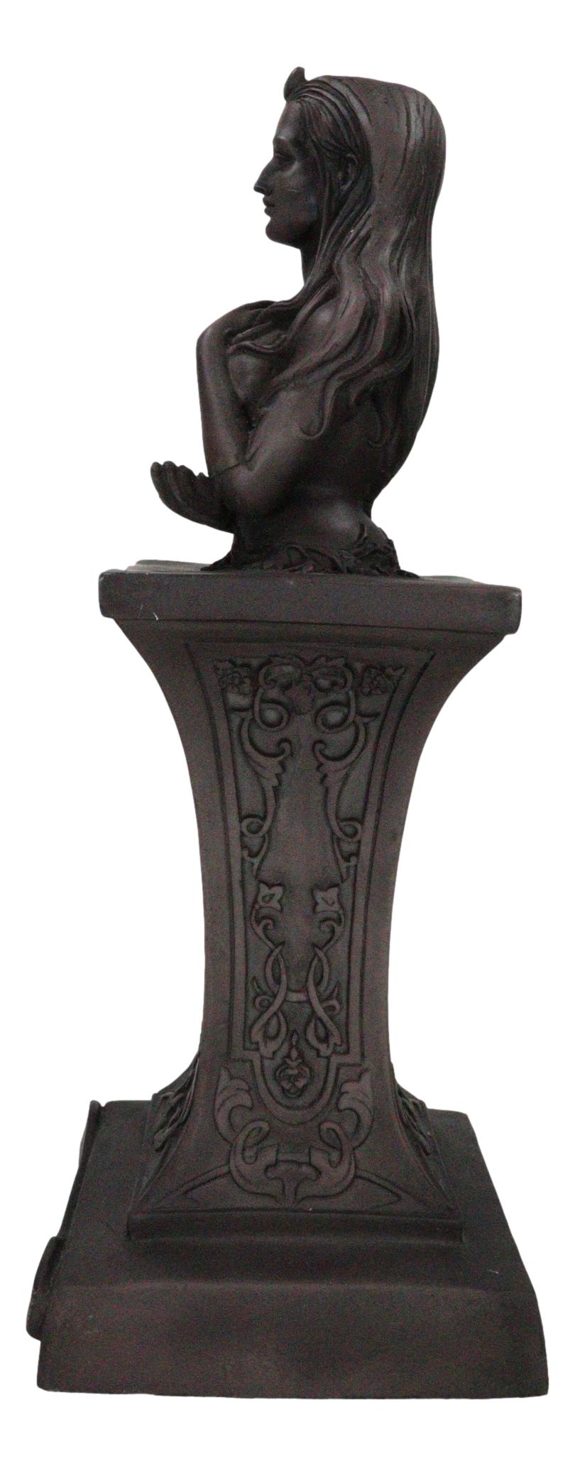 Divine Wiccan Feminine Crescent Crowned Celestial Moon Goddess Herm Sculpture