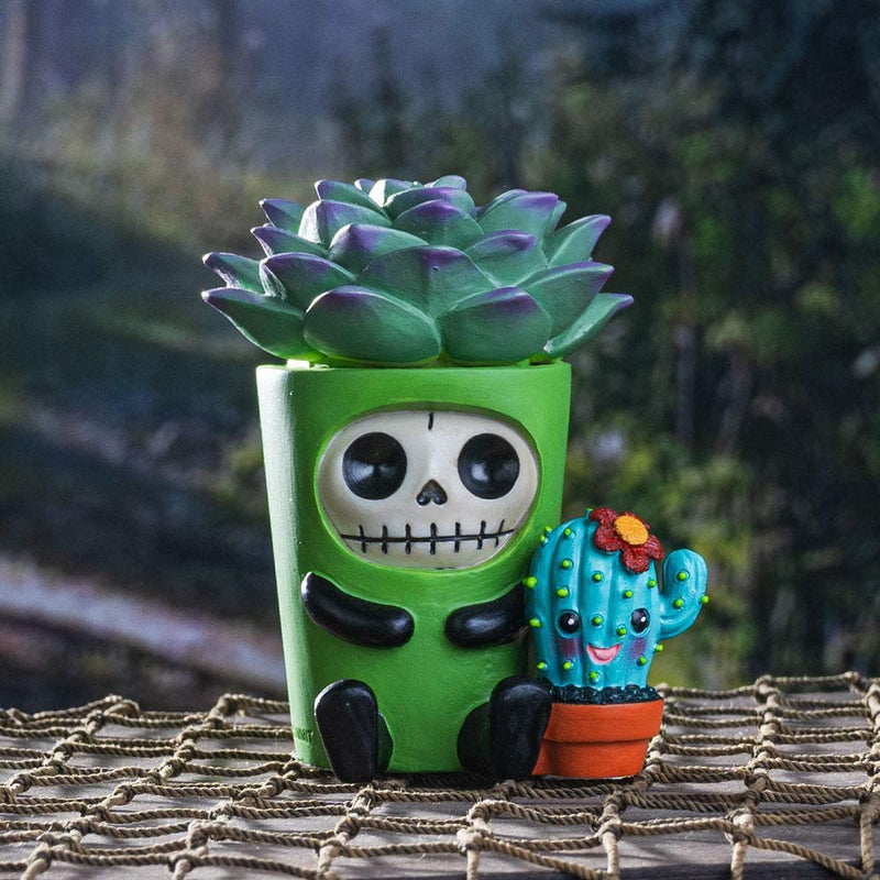 bones succulent Ebros Furry Bones Echy The Succulent Plant Pot With Cactus Skeleton Fi– Ebros Gift