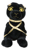 Larger Black & Gold Egyptian God Of Afterlife Sitting Anubis Dog Plush Toy