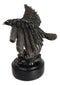 Wings Of Glory Bald Eagle Swooping Over Water Bronzed Resin Figurine With Base