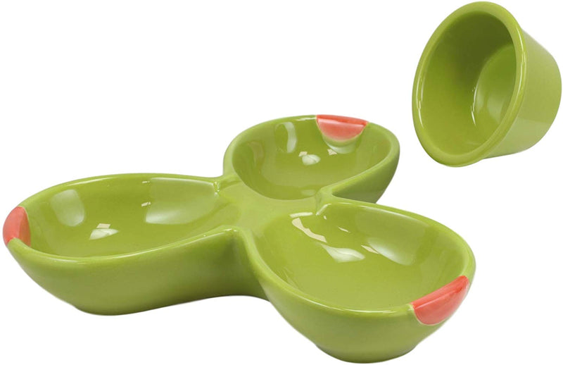 Ebros 8.25"L Ceramic Olive Halves Shaped Serving Bowl or Plate or Dish Platter